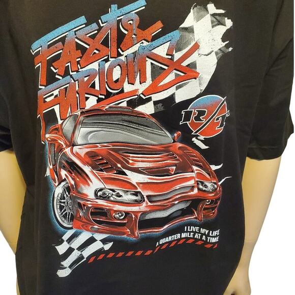 Universal City Studios Fast & Furious Black Graphic T-Shirt Men's 2XL Unisex NWT - Picture 2 of 6